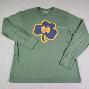 Notre Dame Fighting Irish T Shirt Men XL Green University T NCAA Football Sports